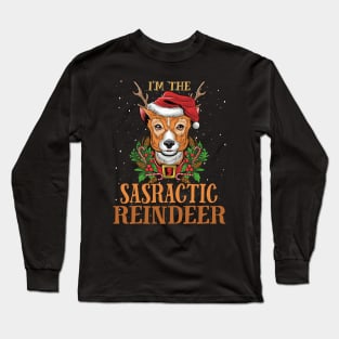 Im The Sasractic Reindeer Christmas Funny Pajamas Funny Christmas Gift Long Sleeve T-Shirt